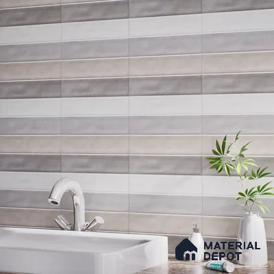 Faux Subway  Tile TL 07257 B Sintra 4002 Granula 1 ft x 1 ft Ceramic Matte Finish - 9 mm  | 2 mm Spacer is Mandatory | Please Expect a Slight Variation of Pattern (Sample)